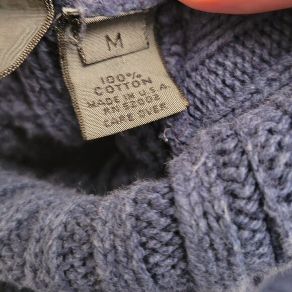 Vintage Lizwear Women’s Turtleneck Sweater Blue Pullover Knit Long Sleeve Medium - Picture 4 of 5